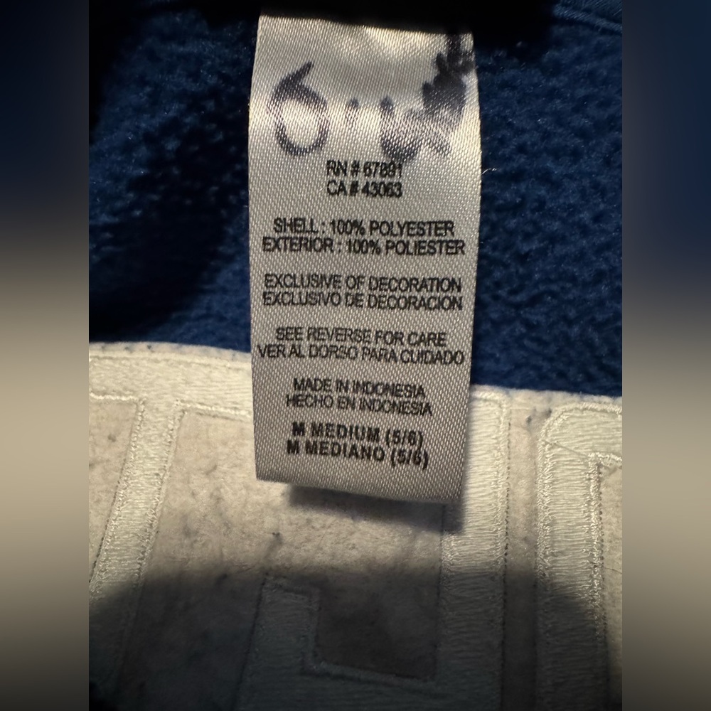 Indianapolis Colts Quarter-Zip Fleece Top Size 5/6 Kids - Picture 6 of 6